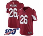 Arizona Cardinals #26 Brandon Williams Red Team Color Vapor Untouchable Limited Player 100th Season Football Jersey