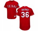 Texas Rangers #36 Edinson Volquez Red Alternate Flex Base Authentic Collection Baseball Jersey