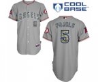 Los Angeles Angels of Anaheim #5 Albert Pujols Replica Grey USMC Cool Base Baseball Jersey