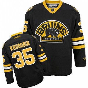 Boston Bruins #35 Anton Khudobin Premier Black Third NHL Jersey