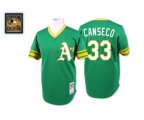 Oakland Athletics #33 Jose Canseco Authentic Green Throwback Baseball Jersey