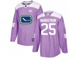Vancouver Canucks #25 Jacob Markstrom Purple Authentic Fights Cancer Stitched NHL Jersey