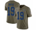 Indianapolis Colts #19 Johnny Unitas Limited Olive 2017 Salute to Service Football Jersey