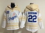 MLB Los Angeles Dodgers #22 Clayton Kershaw white[pullover hooded sweatshirt]