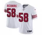 San Francisco 49ers #58 Weston Richburg Limited White Rush Vapor Untouchable Football Jersey