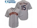 Houston Astros #15 Carlos Beltran Replica Grey Road Cool Base MLB Jersey