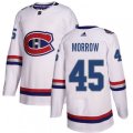 Montreal Canadiens #45 Joe Morrow Authentic White 2017 100 Classic NHL Jersey