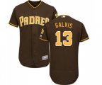 San Diego Padres #13 Freddy Galvis Brown Alternate Flex Base Authentic Collection MLB Jersey