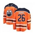 Edmonton Oilers #26 Brandon Manning Authentic Orange Home Fanatics Branded Breakaway Hockey Jersey