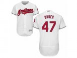 Cleveland Indians #47 Trevor Bauer White Flexbase Authentic Collection MLB Jersey