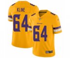 Minnesota Vikings #64 Josh Kline Limited Gold Inverted Legend Football Jersey