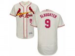 St. Louis Cardinals #9 Enos Slaughter Cream Flexbase Authentic Collection MLB Jersey