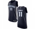 Memphis Grizzlies #11 Mike Conley Authentic Navy Blue Road Basketball Jersey - Icon Edition