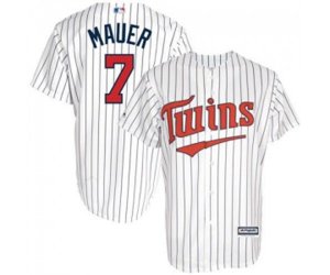 Minnesota Twins #7 Joe Mauer Authentic White Cool Base Baseball Jersey