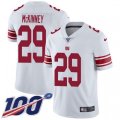 New York Giants #29 Xavier McKinney White Stitched 100th Season Vapor Untouchable Limited Jersey