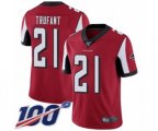 Atlanta Falcons #21 Desmond Trufant Red Team Color Vapor Untouchable Limited Player 100th Season Football Jersey