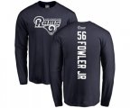 Los Angeles Rams #56 Dante Fowler Jr Navy Blue Backer Long Sleeve T-Shirt