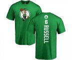 Boston Celtics #6 Bill Russell Kelly Green Backer T-Shirt