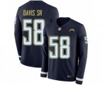 Los Angeles Chargers #58 Thomas Davis Sr Limited Navy Blue Therma Long Sleeve Football Jersey