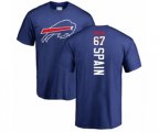 Buffalo Bills #67 Quinton Spain Royal Blue Backer T-Shirt