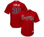 Atlanta Braves #38 Josh Tomlin Replica Red Alternate Cool Base Baseball Jersey