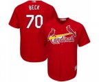 St. Louis Cardinals #70 Chris Beck Replica Red Cool Base Baseball Jersey
