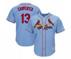 St. Louis Cardinals #13 Matt Carpenter Replica Light Blue Alternate Cool Base Baseball Jersey