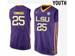 Youth LSU Tigers Ben Simmons #25 College Basketball Elite Jersey - Purple