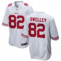 San Francisco 49ers #82 Ross Dwelley Nike White Vapor Limited Player Jersey