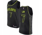 Atlanta Hawks #7 Jeremy Lin Authentic Black NBA Jersey - City Edition