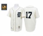 Detroit Tigers #17 Denny Mclain Authentic White Throwback Baseball Jersey