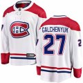 Montreal Canadiens #27 Alex Galchenyuk Authentic White Away Fanatics Branded Breakaway NHL Jersey