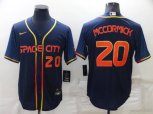 Houston Astros #20 Chas McCormick Number 2022 Navy Blue City Connect Cool Base Stitched Jersey