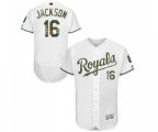 Kansas City Royals #16 Bo Jackson Authentic White 2016 Memorial Day Fashion Flex Base Baseball Jersey