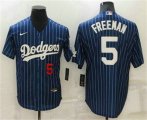Los Angeles Dodgers #5 Freddie Freeman Black 2020 World Series Stitched Baseball Jersey