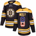 Boston Bruins #8 Cam Neely Authentic Black USA Flag Fashion NHL Jersey