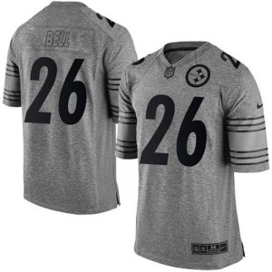 Pittsburgh Steelers #26 Le\'Veon Bell Limited Gray Gridiron NFL Jersey