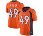 Denver Broncos #49 Craig Mager Orange Team Color Vapor Untouchable Limited Player Football Jersey