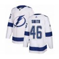 Tampa Bay Lightning #46 Gemel Smith Authentic White Away Hockey Jersey