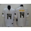 Seattle Seahawks #14 D.K. Metcalf White Olive Gold Nike Limited Jersey