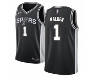 San Antonio Spurs #1 Lonnie Walker Swingman Black NBA Jersey - Icon Edition