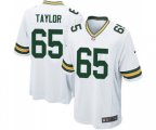 Green Bay Packers #65 Lane Taylor Game White Football Jersey