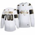 Washington Capitals #8 Alexander Ovechkin Adidas 700 Goals Career White Golden Editon Limited Stitched NHL Jersey