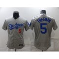 Nike Los Angeles Dodgers #5 Freddie Freeman Gray Stitched Baseball Jersey