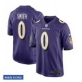 Baltimore Ravens #0 Roquan Smith Purple Team Limited Jersey