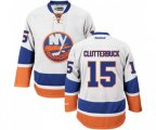 New York Islanders #15 Cal Clutterbuck Authentic White Away NHL Jersey