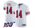 San Francisco 49ers #14 Y.A. Tittle Limited White Rush Vapor Untouchable 100th Season Football Jersey