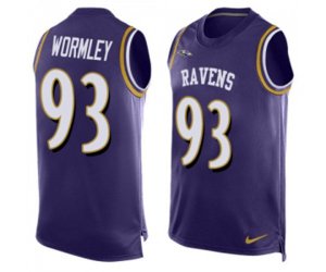 Baltimore Ravens #93 Chris Wormley Elite Purple Player Name & Number Tank Top Football Jersey