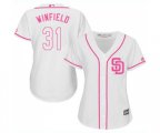 Women's San Diego Padres #31 Dave Winfield Authentic White Fashion Cool Base Baseball Jersey