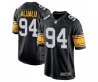 Pittsburgh Steelers #94 Tyson Alualu Game Black Alternate Football Jersey